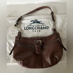 Vintage Longchamp Brown Leather Bag